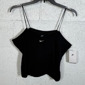 Nike Women's Sportswear Chill Knit Fitted Cami - Black/sail XL
